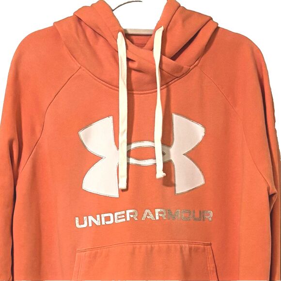 Under Armour Women's 2X Hoodie, Peachy-Orange Color w/White Accents, GREAT Cond. - Picture 3 of 9